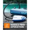 imageOutdoorMaster 20PSI High Pressure SUP Air Pump Shark  Intelligent Dual Stage Inflation ampamp AutoOff ampamp Deflation 12V DC Car Connector for Inflatable Stand Up Paddle Boards BoatsWhite  Blue