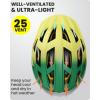 imageOutdoorMaster Gem Recreational MIPS Cycling Helmet  Two Removable Liners ampamp Ventilation in MultiEnvironment  Bike Helmet in Mountain Motorway for Youth ampamp AdultYellow Green Gradient