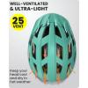 imageOutdoorMaster Gem Recreational MIPS Cycling Helmet  Two Removable Liners ampamp Ventilation in MultiEnvironment  Bike Helmet in Mountain Motorway for Youth ampamp AdultMint Green