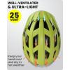 imageOutdoorMaster Gem Recreational MIPS Cycling Helmet  Two Removable Liners ampamp Ventilation in MultiEnvironment  Bike Helmet in Mountain Motorway for Youth ampamp AdultSpeed Yellow