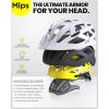 imageOutdoorMaster Gem Recreational MIPS Cycling Helmet  Two Removable Liners ampamp Ventilation in MultiEnvironment  Bike Helmet in Mountain Motorway for Youth ampamp AdultChalk Cliff