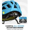 imageOutdoorMaster Gem Recreational MIPS Cycling Helmet  Two Removable Liners ampamp Ventilation in MultiEnvironment  Bike Helmet in Mountain Motorway for Youth ampamp AdultBlue White Gradient