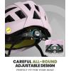 imageOutdoorMaster Gem Recreational MIPS Cycling Helmet  Two Removable Liners ampamp Ventilation in MultiEnvironment  Bike Helmet in Mountain Motorway for Youth ampamp AdultMisty Sakura