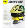 imageOutdoorMaster Gem Recreational MIPS Cycling Helmet  Two Removable Liners ampamp Ventilation in MultiEnvironment  Bike Helmet in Mountain Motorway for Youth ampamp AdultYellow Green Gradient