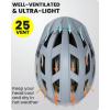 imageOutdoorMaster Gem Recreational MIPS Cycling Helmet  Two Removable Liners ampamp Ventilation in MultiEnvironment  Bike Helmet in Mountain Motorway for Youth ampamp AdultAqua Blue