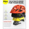 imageOutdoorMaster Gem Recreational MIPS Cycling Helmet  Two Removable Liners ampamp Ventilation in MultiEnvironment  Bike Helmet in Mountain Motorway for Youth ampamp AdultMatte Orange
