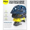 imageOutdoorMaster Gem Recreational MIPS Cycling Helmet  Two Removable Liners ampamp Ventilation in MultiEnvironment  Bike Helmet in Mountain Motorway for Youth ampamp AdultOcean Blue
