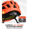 imageOutdoorMaster Gem Recreational MIPS Cycling Helmet  Two Removable Liners ampamp Ventilation in MultiEnvironment  Bike Helmet in Mountain Motorway for Youth ampamp AdultMatte Orange