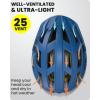 imageOutdoorMaster Gem Recreational MIPS Cycling Helmet  Two Removable Liners ampamp Ventilation in MultiEnvironment  Bike Helmet in Mountain Motorway for Youth ampamp AdultOcean Blue