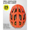 imageOutdoorMaster Gem Recreational MIPS Cycling Helmet  Two Removable Liners ampamp Ventilation in MultiEnvironment  Bike Helmet in Mountain Motorway for Youth ampamp AdultMatte Orange