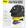 imageOutdoorMaster Gem Recreational MIPS Cycling Helmet  Two Removable Liners ampamp Ventilation in MultiEnvironment  Bike Helmet in Mountain Motorway for Youth ampamp AdultCarbon Black