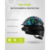 imageOutdoorMaster Kids Bike Helmet  from Toddler to Youth Sizes  Adjustable Safety Unicorn Helmet for Children Age 315 14 Vents for MultiSportADESDinoverse Madness