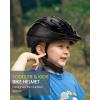 imageOutdoorMaster Kids Bike Helmet  from Toddler to Youth Sizes  Adjustable Safety Unicorn Helmet for Children Age 315 14 Vents for MultiSportSolid Black