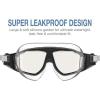 imageOutdoorMaster Swim Mask  Wide View Swimming Mask ampamp Goggles Antifog Waterproof BlackBlack With Mirror Lens