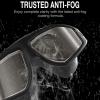 imageOutdoorMaster Swim Mask  Wide View Swimming Mask ampamp Goggles Antifog Waterproof BlackBlack With Mirror Lens