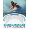 imageOutdoorMaster Swim Mask  Wide View Swimming Mask ampamp Goggles Antifog Waterproof BlackBlue Frame Blue Mirror Len