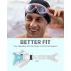 imageOutdoorMaster Swim Mask  Wide View Swimming Mask ampamp Goggles Antifog Waterproof BlackBlue Frame Blue Mirror Len
