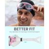 imageOutdoorMaster Swim Mask  Wide View Swimming Mask ampamp Goggles Antifog Waterproof BlackPink Frame Mirror Len