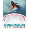 imageOutdoorMaster Swim Mask  Wide View Swimming Mask ampamp Goggles Antifog Waterproof BlackPink Frame Mirror Len