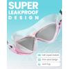 imageOutdoorMaster Swim Mask  Wide View Swimming Mask ampamp Goggles Antifog Waterproof BlackPink Frame Mirror Len