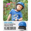 imageOutdoorMaster Youth ampamp Kids Bike Helmet  Adjustable MultiSports Skateboard Helmet with Removable Liners for Balance Bike Toddler Scooter One Wheel HoverboardDark Blue