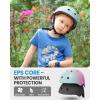 imageOutdoorMaster Youth ampamp Kids Bike Helmet  Adjustable MultiSports Skateboard Helmet with Removable Liners for Balance Bike Toddler Scooter One Wheel HoverboardBlue Pink Shades