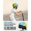 imageOutdoorMaster Youth ampamp Kids Bike Helmet  Adjustable MultiSports Skateboard Helmet with Removable Liners for Balance Bike Toddler Scooter One Wheel HoverboardBlue Yellow Gradient