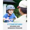 imageOutdoorMaster Youth ampamp Kids Bike Helmet  Adjustable MultiSports Skateboard Helmet with Removable Liners for Balance Bike Toddler Scooter One Wheel HoverboardLight Blue