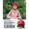 imageOutdoorMaster Youth ampamp Kids Bike Helmet  Adjustable MultiSports Skateboard Helmet with Removable Liners for Balance Bike Toddler Scooter One Wheel HoverboardRed
