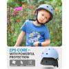 imageOutdoorMaster Youth ampamp Kids Bike Helmet  Adjustable MultiSports Skateboard Helmet with Removable Liners for Balance Bike Toddler Scooter One Wheel HoverboardLight Blue