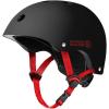 imageOutdoorMaster Youth ampamp Kids Bike Helmet  Adjustable MultiSports Skateboard Helmet with Removable Liners for Balance Bike Toddler Scooter One Wheel HoverboardBlack Red
