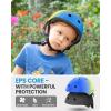 imageOutdoorMaster Youth ampamp Kids Bike Helmet  Adjustable MultiSports Skateboard Helmet with Removable Liners for Balance Bike Toddler Scooter One Wheel HoverboardBlue Shades