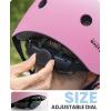 imageOutdoorMaster Youth ampamp Kids Bike Helmet  Adjustable MultiSports Skateboard Helmet with Removable Liners for Balance Bike Toddler Scooter One Wheel HoverboardBlue Pink Shades