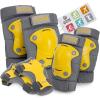 imageOutdoorMaster Teenagerskids Elbow Pads and Knee Pads for Kids  6In1 Set for Protective Gear Sets with Youth Shin Guards and Wrist Straps for Kids Bike and Kids Skateboard etcLittle Bee
