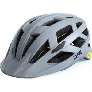 imageOutdoorMaster Gem Recreational MIPS Cycling Helmet  Two Removable Liners ampamp Ventilation in MultiEnvironment  Bike Helmet in Mountain Motorway for Youth ampamp AdultAqua Blue
