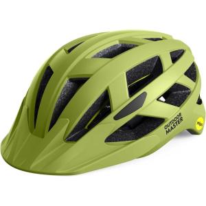 imageOutdoorMaster Gem Recreational MIPS Cycling Helmet  Two Removable Liners ampamp Ventilation in MultiEnvironment  Bike Helmet in Mountain Motorway for Youth ampamp AdultSpeed Yellow
