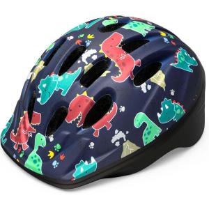 imageOutdoorMaster Kids Bike Helmet  from Toddler to Youth Sizes  Adjustable Safety Unicorn Helmet for Children Age 315 14 Vents for MultiSportADESDino Volcanoland