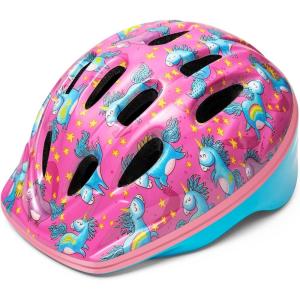 imageOutdoorMaster Kids Bike Helmet  from Toddler to Youth Sizes  Adjustable Safety Unicorn Helmet for Children Age 315 14 Vents for MultiSportADESUnicorn