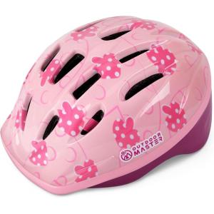 imageOutdoorMaster Kids Bike Helmet  from Toddler to Youth Sizes  Adjustable Safety Unicorn Helmet for Children Age 315 14 Vents for MultiSportPolka Dot Mushroom