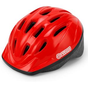imageOutdoorMaster Kids Bike Helmet  from Toddler to Youth Sizes  Adjustable Safety Unicorn Helmet for Children Age 315 14 Vents for MultiSportSolid Red
