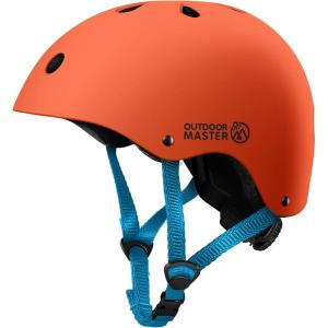imageOutdoorMaster Youth ampamp Kids Bike Helmet  Adjustable MultiSports Skateboard Helmet with Removable Liners for Balance Bike Toddler Scooter One Wheel HoverboardOrange