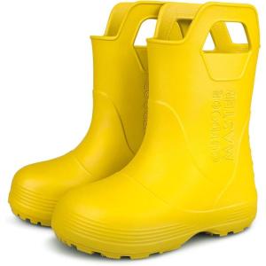 imageOutdoorMaster Kids Toddler Rain Boots Lightweight Easy to Clean for Boys Girls