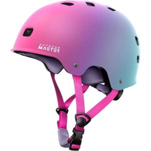 imageOutdoorMaster Skateboard Cycling Helmet  Two Removable Liners Ventilation MultiSport Scooter Roller Skate Inline Skating Rollerblading for Kids Youth ampamp AdultsSorbet