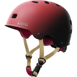 imageOutdoorMaster Skateboard Cycling Helmet  Two Removable Liners Ventilation MultiSport Scooter Roller Skate Inline Skating Rollerblading for Kids Youth ampamp AdultsBlack Red Gradient