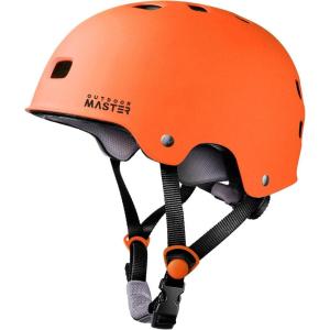 imageOutdoorMaster Skateboard Cycling Helmet  Two Removable Liners Ventilation MultiSport Scooter Roller Skate Inline Skating Rollerblading for Kids Youth ampamp AdultsOrange