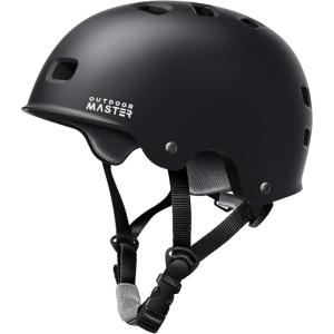 imageOutdoorMaster Skateboard Cycling Helmet  Two Removable Liners Ventilation MultiSport Scooter Roller Skate Inline Skating Rollerblading for Kids Youth ampamp AdultsBlack