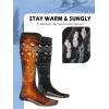 imageOutdoorMaster Unisex Ski SocksSkiing and Snowboarding Socks for Men ampamp Women with Over the Calf DesignNonSlip CuffBlack