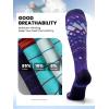 imageOutdoorMaster Unisex Ski SocksSkiing and Snowboarding Socks for Men ampamp Women with Over the Calf DesignNonSlip CuffPurple Blue