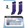 imageOutdoorMaster Unisex Ski SocksSkiing and Snowboarding Socks for Men ampamp Women with Over the Calf DesignNonSlip CuffPurple Blue