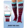 imageOutdoorMaster Unisex Ski SocksSkiing and Snowboarding Socks for Men ampamp Women with Over the Calf DesignNonSlip CuffVermilion